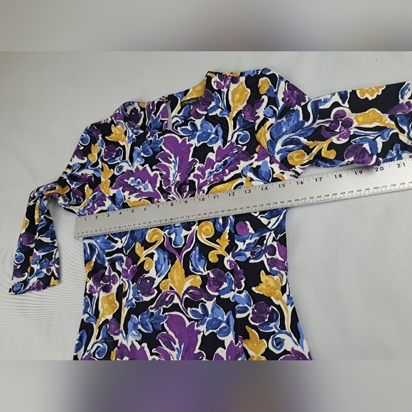 J. McLaughlin Catalyst Artist Garden Floral Print Catalina Cloth Dress Size XS - Picture 10 of 12